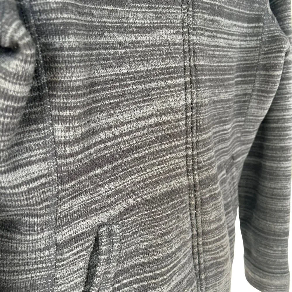 The North Face Black Grey Marled Zip Up Hooded Jacket Medium - Picture 2 of 8